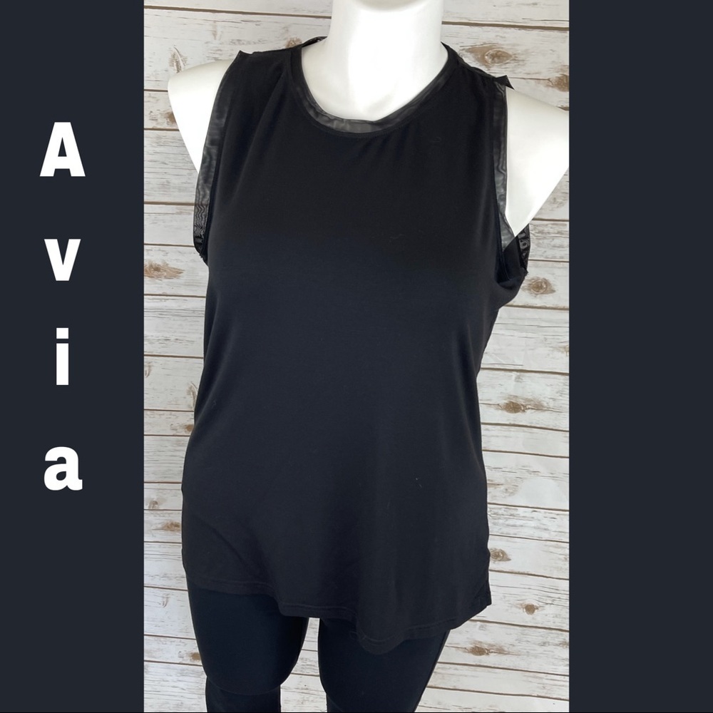 Avia Black Sleeveless Soft Tank Top Size 16/18
